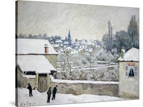 Winter in Louveciennes-Alfred Sisley-Stretched Canvas