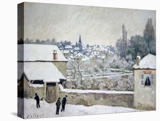 Winter in Louveciennes-Alfred Sisley-Stretched Canvas