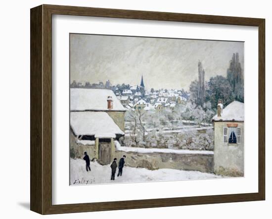 Winter in Louveciennes-Alfred Sisley-Framed Giclee Print