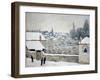 Winter in Louveciennes-Alfred Sisley-Framed Giclee Print