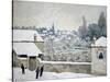 Winter in Louveciennes-Alfred Sisley-Stretched Canvas