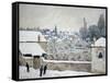 Winter in Louveciennes-Alfred Sisley-Framed Stretched Canvas