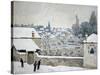 Winter in Louveciennes-Alfred Sisley-Stretched Canvas