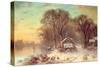 Winter in Malden, Massachusetts, 1864-Thomas Doughty-Stretched Canvas
