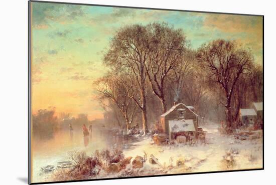 Winter in Malden, Massachusetts, 1864-Thomas Doughty-Mounted Giclee Print