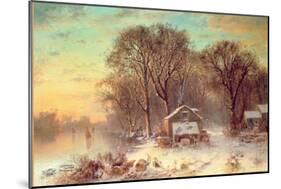 Winter in Malden, Massachusetts, 1864-Thomas Doughty-Mounted Giclee Print