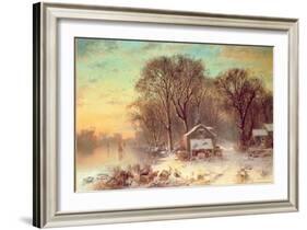 Winter in Malden, Massachusetts, 1864-Thomas Doughty-Framed Giclee Print