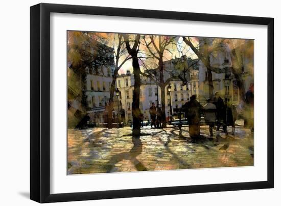 Winter in Montmartre, Paris, France-Nicolas Hugo-Framed Giclee Print