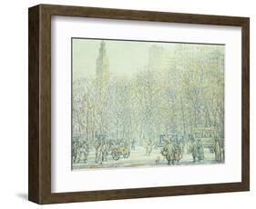 Winter in New York-F. Usher Voll-Framed Giclee Print