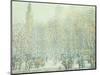 Winter in New York-F. Usher Voll-Mounted Giclee Print