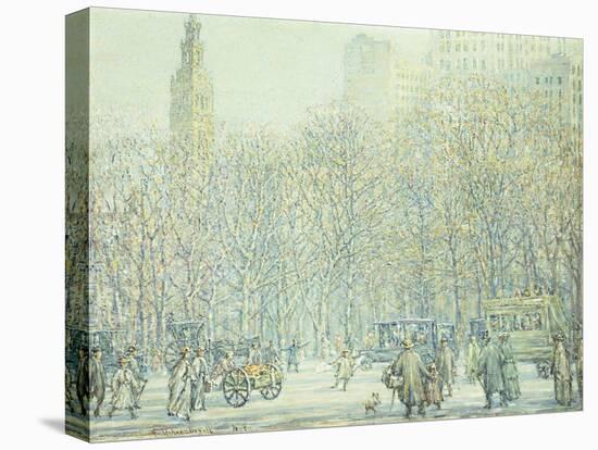 Winter in New York-F. Usher Voll-Stretched Canvas