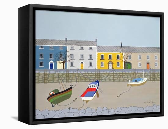 Winter in Polperro-Micaela Antohi-Framed Stretched Canvas