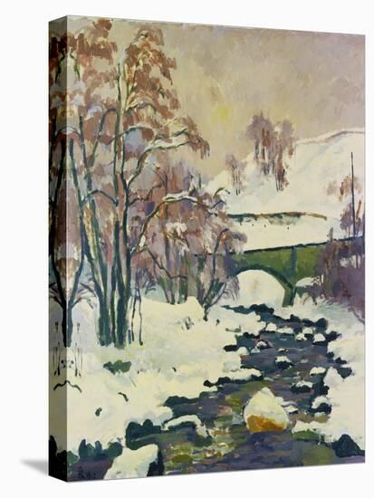 Winter in Stampa-Giovanni Giacometti-Stretched Canvas