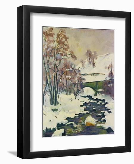 Winter in Stampa-Giovanni Giacometti-Framed Giclee Print