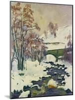 Winter in Stampa-Giovanni Giacometti-Mounted Giclee Print