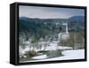 Winter in Stowe, Vermont USA-Amanda Hall-Framed Stretched Canvas