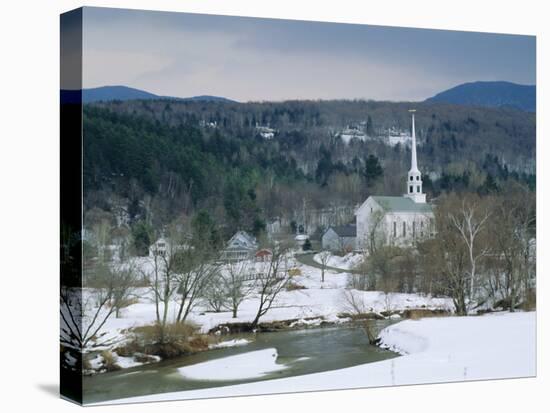 Winter in Stowe, Vermont USA-Amanda Hall-Stretched Canvas