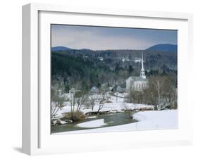 Winter in Stowe, Vermont USA-Amanda Hall-Framed Photographic Print