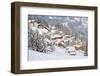 Winter in Swiss Alps (Flumserberg, St. Gallen, Switzerland)-swisshippo-Framed Photographic Print