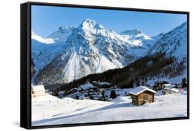 Winter in Swiss Alps-britvich-Framed Stretched Canvas