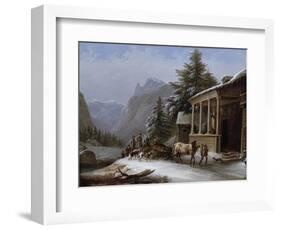 Winter in the Bavarian Alps-Jakob Gauermann-Framed Giclee Print