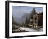 Winter in the Bavarian Alps-Jakob Gauermann-Framed Giclee Print