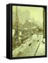 Winter in the City-Paul Cornoyer-Framed Stretched Canvas