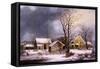 Winter in the Country, 1862-George Henry Durrie-Framed Stretched Canvas