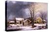 Winter in the Country, 1862-George Henry Durrie-Stretched Canvas
