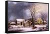 Winter in the Country, 1862-George Henry Durrie-Framed Stretched Canvas