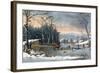 Winter in the Country, Getting Ice, Pub. by Currier and Ives, New York, 1864-George Durrie-Framed Giclee Print