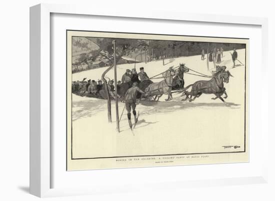 Winter in the Engadine, a Tailing Party at Davos Platz-Frank Craig-Framed Giclee Print