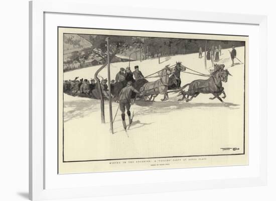 Winter in the Engadine, a Tailing Party at Davos Platz-Frank Craig-Framed Giclee Print