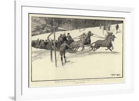 Winter in the Engadine, a Tailing Party at Davos Platz-Frank Craig-Framed Giclee Print