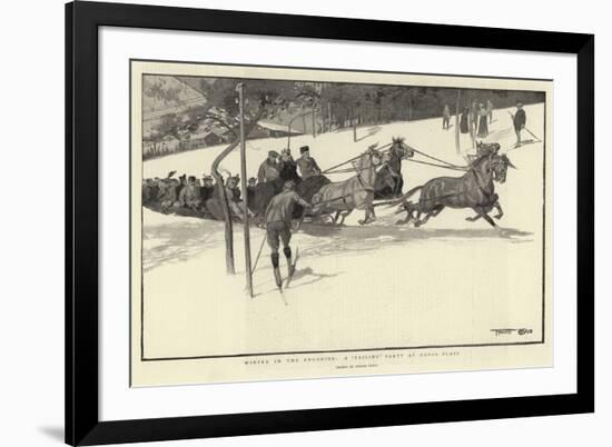 Winter in the Engadine, a Tailing Party at Davos Platz-Frank Craig-Framed Giclee Print