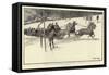 Winter in the Engadine, a Tailing Party at Davos Platz-Frank Craig-Framed Stretched Canvas