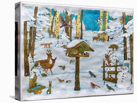 Winter in the forest-Christian Kaempf-Stretched Canvas