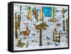 Winter in the forest-Christian Kaempf-Framed Stretched Canvas