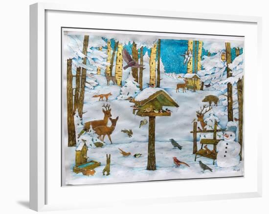 Winter in the forest-Christian Kaempf-Framed Giclee Print