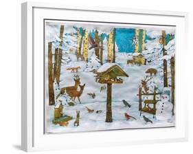 Winter in the forest-Christian Kaempf-Framed Giclee Print