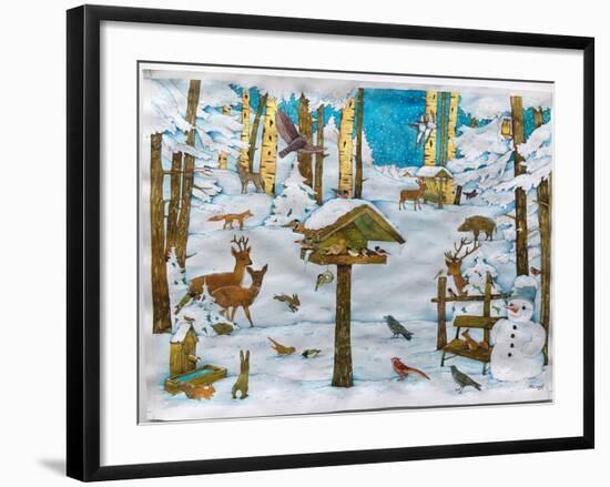 Winter in the forest-Christian Kaempf-Framed Giclee Print