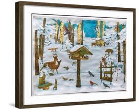 Winter in the forest-Christian Kaempf-Framed Giclee Print