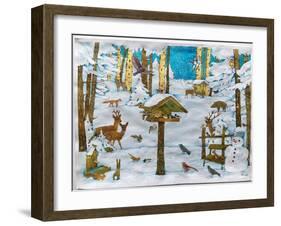 Winter in the forest-Christian Kaempf-Framed Giclee Print