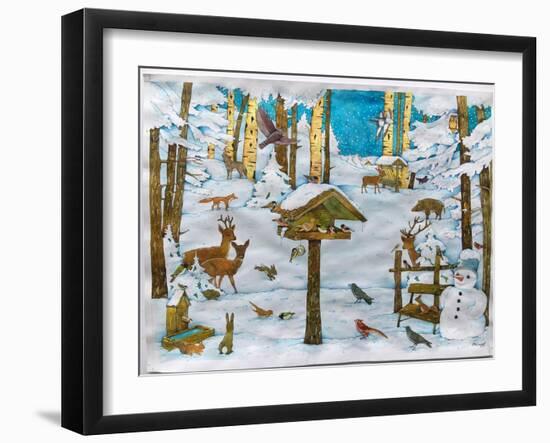 Winter in the forest-Christian Kaempf-Framed Giclee Print