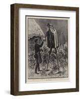 Winter in the French Landes, the Rural Postman on His Rounds-null-Framed Giclee Print