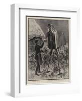 Winter in the French Landes, the Rural Postman on His Rounds-null-Framed Giclee Print