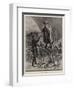 Winter in the French Landes, the Rural Postman on His Rounds-null-Framed Giclee Print