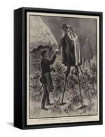 Winter in the French Landes, the Rural Postman on His Rounds-null-Framed Stretched Canvas