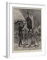 Winter in the French Landes, the Rural Postman on His Rounds-null-Framed Giclee Print