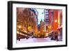 Winter in the Old Town in Stockholm, Sweden-Scanrail-Framed Photographic Print